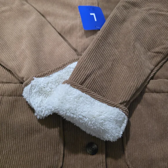 Boston Traders Tan Corduroy Jacket with Sherpa Collar - Picture 3 of 4